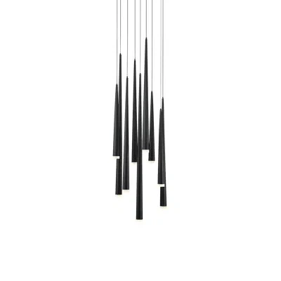 Modern Forms Cascade 9 - Light Cluster Geometric Led Pendant In Black
