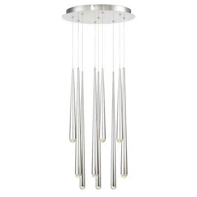 Modern Forms Cascade 9 - Light Cluster Teardrop Led Pendant In Polished Nickel