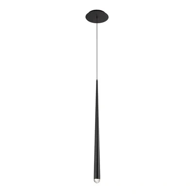 Modern Forms Cascade Dimmable Led Pendant With Clear Crystal Shade In Black
