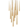 Modern Forms Cascade Led Multi-light Pendant In Aged Brass