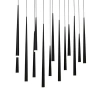 Modern Forms Cascade Led Multi-light Pendant In Black