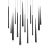 Modern Forms Cascade Led Multi-light Pendant In Black