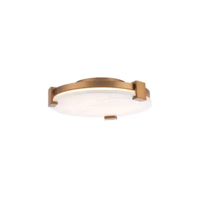 Modern Forms Catalonia 1 - Light 16.63'' Unique/statement Circle Led Flush Mount In Aged Brass