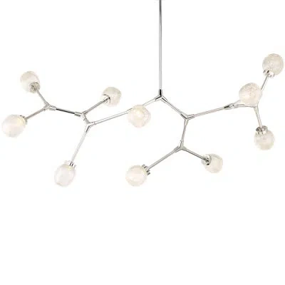 Modern Forms Catalyst 10 - Light Sputnik Modern Linear Chandelier In Polished Nickel