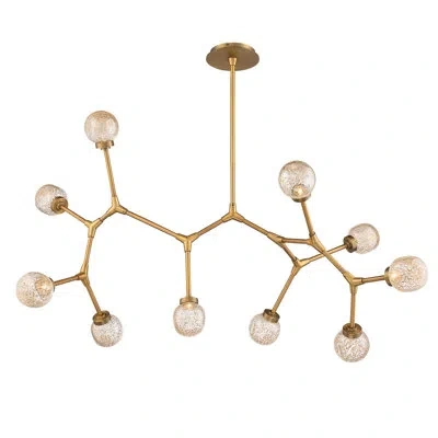 Modern Forms Catalyst 10-light Led Sputnik Modern Linear Chandelier In Aged Brass