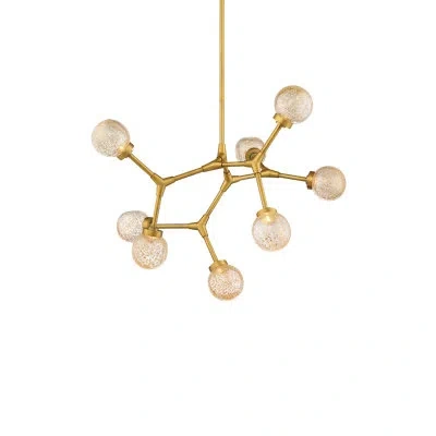 Modern Forms Catalyst 8-light Led Sputnik Modern Linear Chandelier In Aged Brass