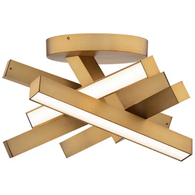 Modern Forms Chaos 17 1/4" Wide Aged Brass Led Ceiling Light In Brown