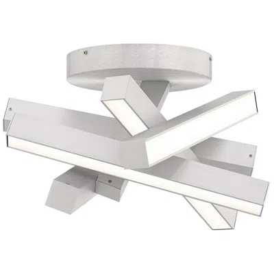 Modern Forms Chaos 17 1/4" Wide Brushed Aluminum Led Ceiling Light In Gray