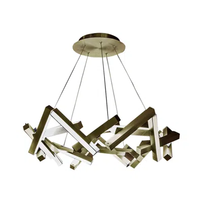 Modern Forms Chaos 34" Wide Aged Brass 21-light Modern Led Chandelier