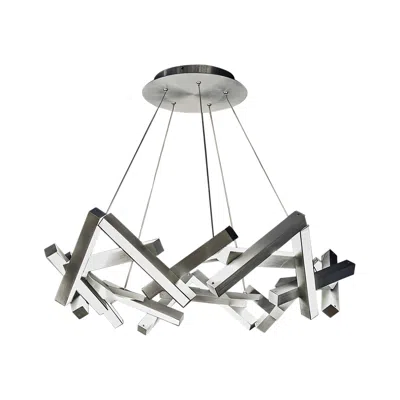Modern Forms Chaos 34" Wide Brushed Aluminum 21-light Led Chandelier
