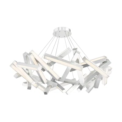 Modern Forms Chaos 61" Wide Brushed Aluminum 31-light Led Chandelier