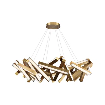 Modern Forms Chaos 61"w Aged Brass 31-light Led Chandelier
