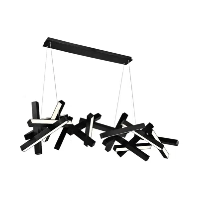 Modern Forms Chaos 72" Wide Black Led Kitchen Island Light Chandelier