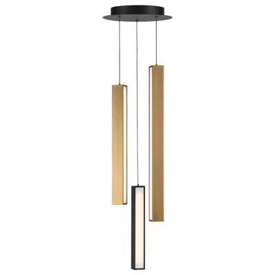 Modern Forms Chaos Multi Led Light Cluster Round Pendant In Aged Bronze,black