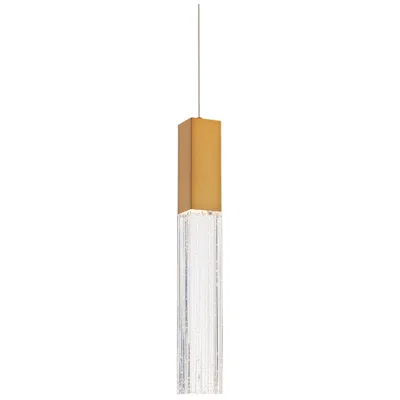 Modern Forms Cinema 16"h X 2"w 1-light Mini-pendant In Aged Brass
