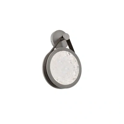 Modern Forms Clare Dimmable Led Wall Sconce With Artisanal Crystal Shade, 3000k Color Temperature In Black,antique Nickel