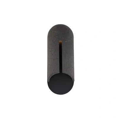 Modern Forms Clog Dimmable 3000k Led Outdoor Wall Light With Color Temperature Switch (2700k/3000k/3500k/4000k) In Basalt Stone,black