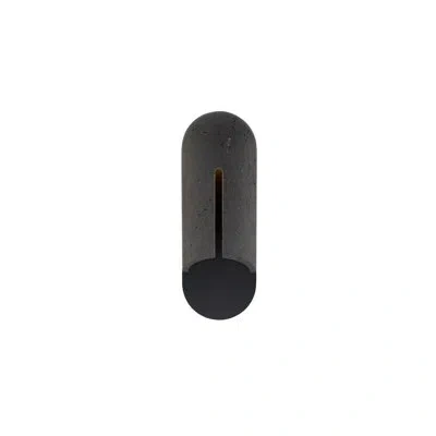 Modern Forms Clog Dimmable 4000k Led Outdoor Wall Light With Color Temperature Switch (2700k/3000k/3500k/4000k) In Basalt Stone,black