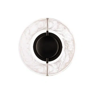 Modern Forms Corona Cymbal Aluminum Led Flush Mounted Sconce In Black