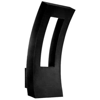 Modern Forms Dawn 16" High Black Led Outdoor Wall Light