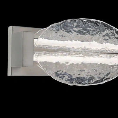 Modern Forms Deco 36" Dimmable Led Bath Vanity & Wall Light With Pressed Glass Shade And Built In Color Temperatu In Brushed Nickel