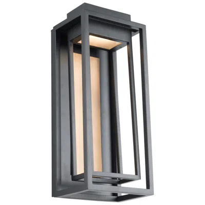 Modern Forms Dorne 18" High Black And Aged Brass Led Outdoor Wall Light