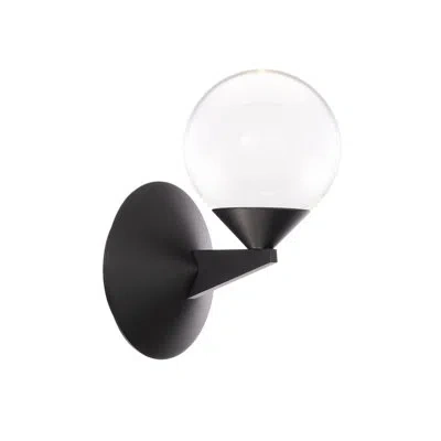 Modern Forms Double Bubble 1 - Light Dimmable Armed Sconce In Black