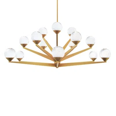 Modern Forms Double Bubble 15 Light Led Chandelier In Aged Brass