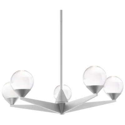 Modern Forms Double Bubble 24 1/4"w Satin Nickel 5-light Led Chandelier