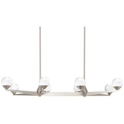 Modern Forms Double Bubble 44" Wide Satin Nickel Led Linear Chandelier
