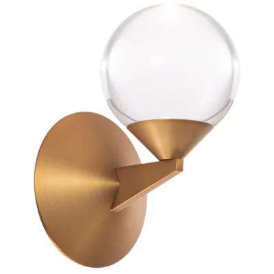 Modern Forms Double Bubble 7.75"h X 6.13"w 1-light Wall Sconce In Aged Brass