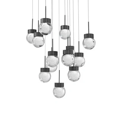 Modern Forms Double Bubble Led Multi-light Pendant In Black