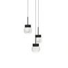 Modern Forms Double Bubble Led Multi-light Pendant In Black