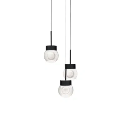 Modern Forms Double Bubble Led Multi-light Pendant In Black
