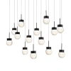 Modern Forms Double Bubble Led Multi-light Pendant In Black