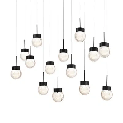 Modern Forms Double Bubble Led Multi-light Pendant In Black