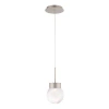 Modern Forms Double Bubble  Single Globe Dimmable Led Pendant In Satin Nickel