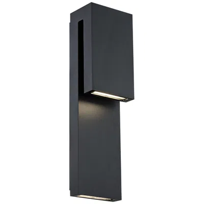 Modern Forms Double Down 18" High Black Led Outdoor Wall Light