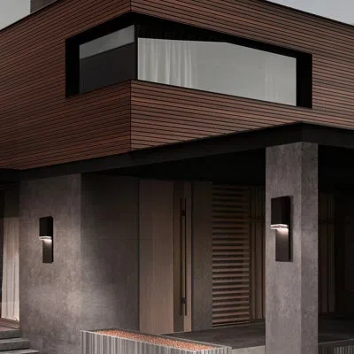 Modern Forms Draped Aluminum Led Wall Light In Matte Black