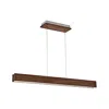 Modern Forms Drift 38" Dark Walnut Led Kitchen Island Linear Pendant