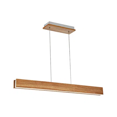 Modern Forms Drift 38" Wide Walnut Led Kitchen Island Linear Pendant