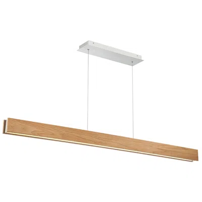 Modern Forms Drift 3"h X 56"w 1-light Linear Pendant In Walnut In Brown