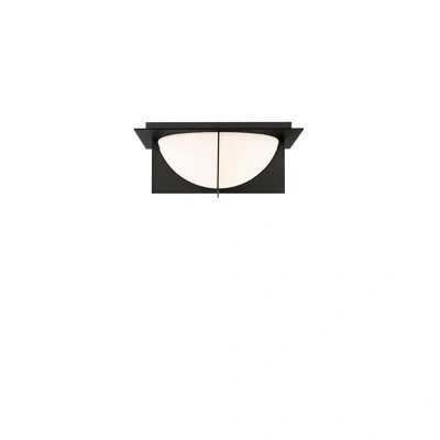 Modern Forms Echelon Glass Led Flush Mount In Black