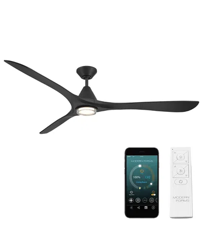 Modern Forms Fans Carve 72 In Selectable 2700-3000-4000-5000k Led Indoor Or Outdoor Smart Home Ceiling Fan In Black