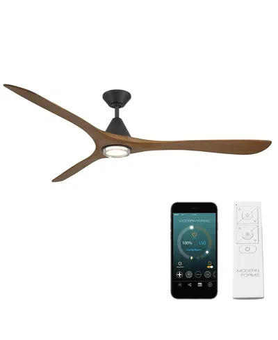 Modern Forms Fans Carve 72 In Selectable 2700-3000-4000-5000k Led Indoor Or Outdoor Smart Home Ceiling Fan In Brown