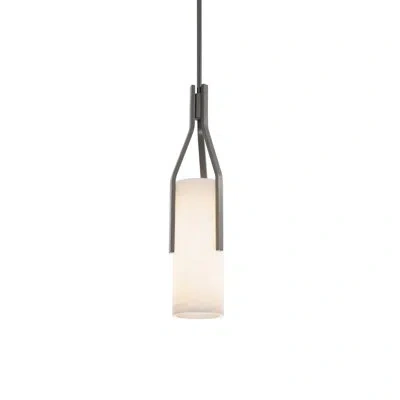 Modern Forms Firenze 1 - Light Dimmable Cylinder Led Pendant With Alabaster Shade In Antique Nickel