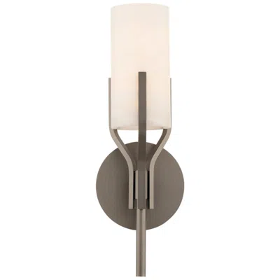 Modern Forms Firenze 21.1"h X 7.1"w 1-light Wall Sconce In Antique Nickel In Pink