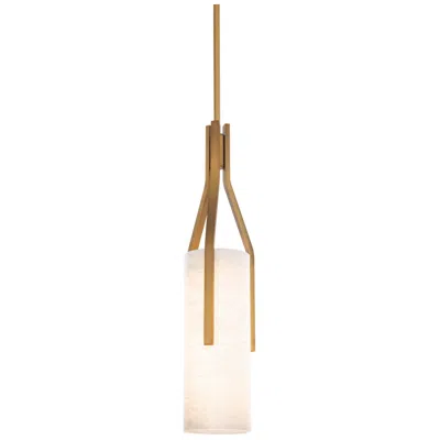 Modern Forms Firenze 22" High Brass And Alabaster Glass Led Modern Pendant Light