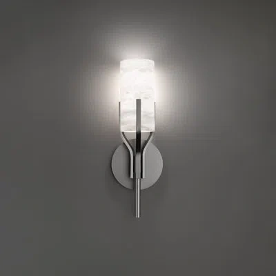 Modern Forms Firenze Dimmable Led Wall Sconce With Alabaster Shade In Antique Nickel
