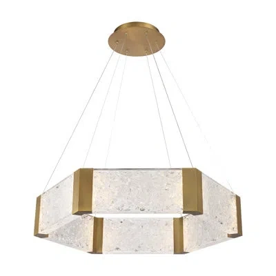 Modern Forms Forever 1 - Light Unique Cylinder Led Pendant In Aged Brass